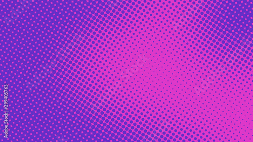 Modern purple and magenta pop art background with halftone dots desing in comic style, vector illustration eps10