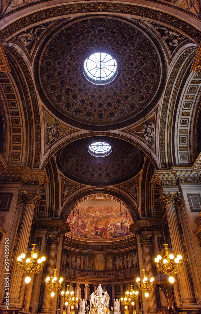 Beautiful church interior dome