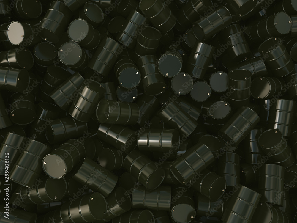 3D rendering khaki barrels 3D rendering khaki barrels