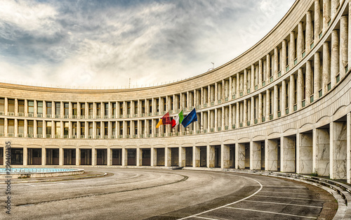 Neoclassical architecture in EUR district, Rome, Italy photo