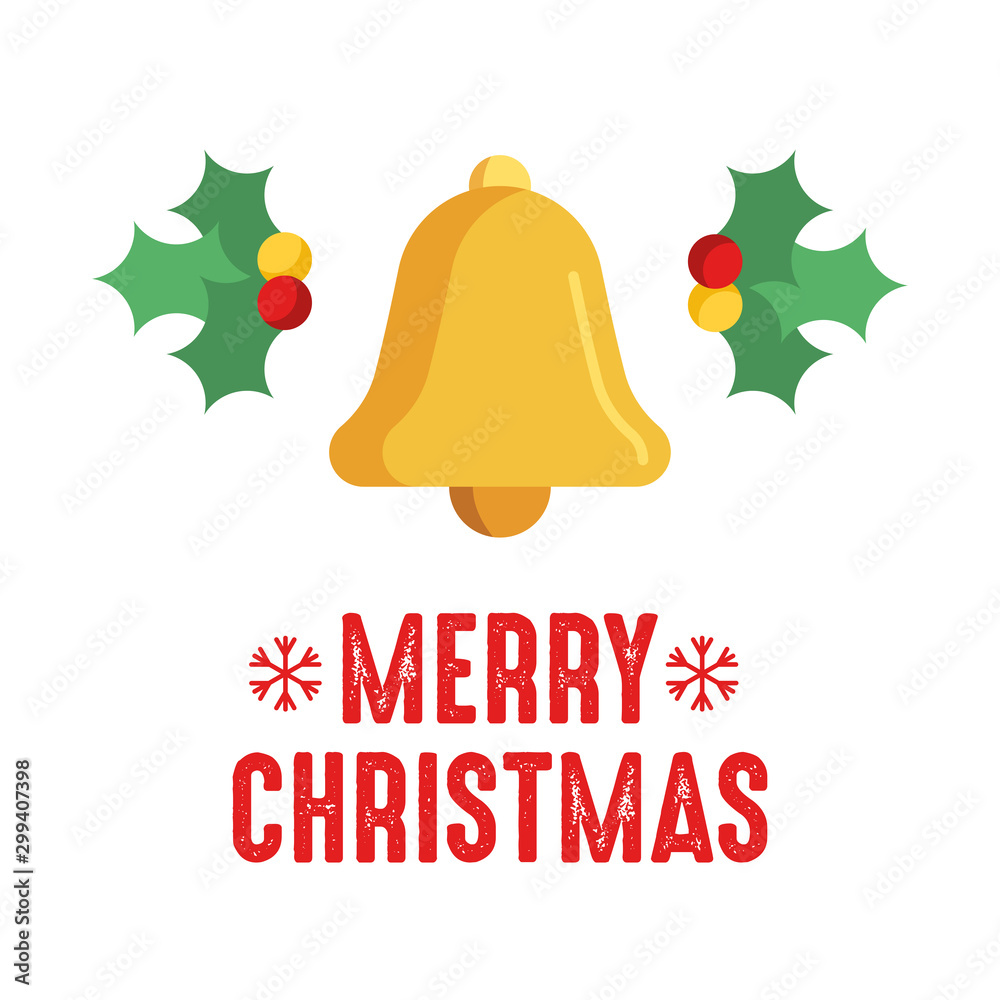 Christmas bell. Jingle bells. Vector illustration.