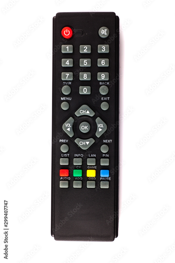 unnamed tv remote control on white background unnamed tv remote control on white background