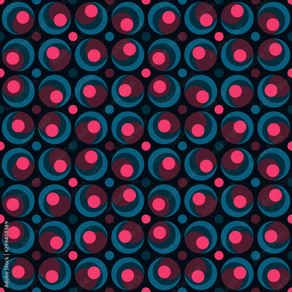 Abstract rounded repeated shapes. Vector seamless pattern. Abstract rounded repeated shapes. Vector seamless pattern.