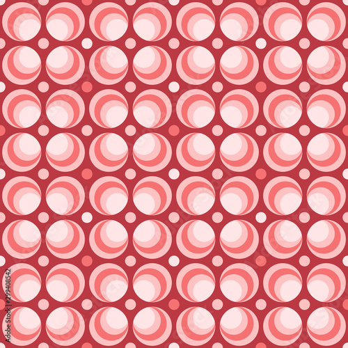 Abstract rounded repeated shapes. Vector seamless pattern.