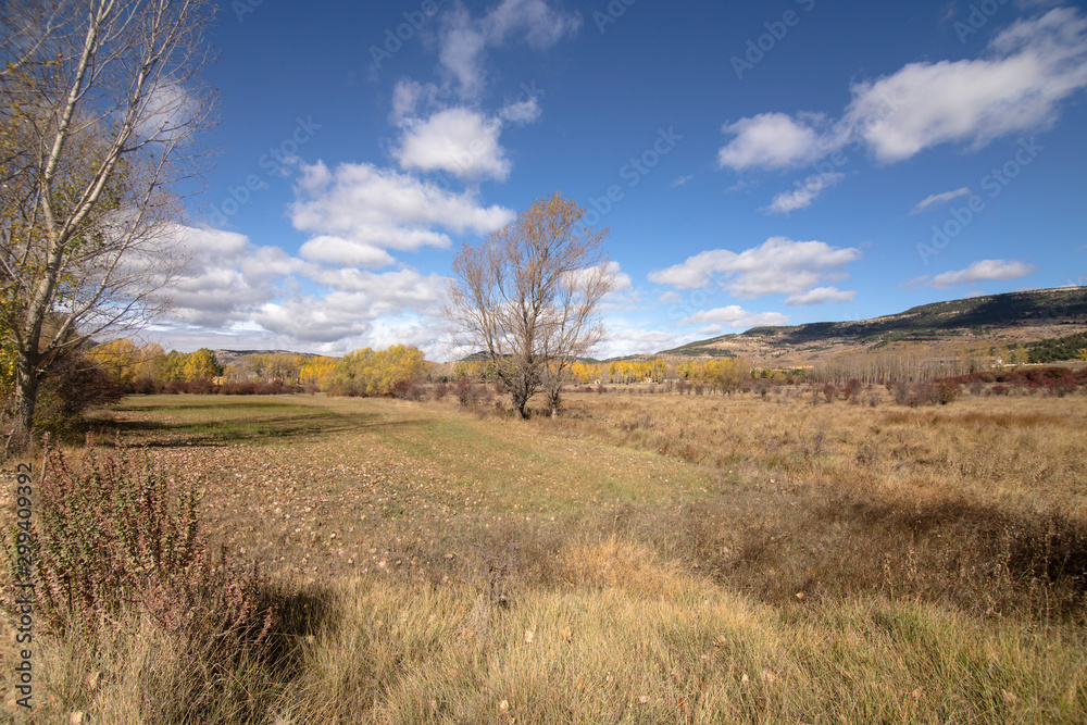 Autumn country Alcala de la Selva Teruel Aragon Spain