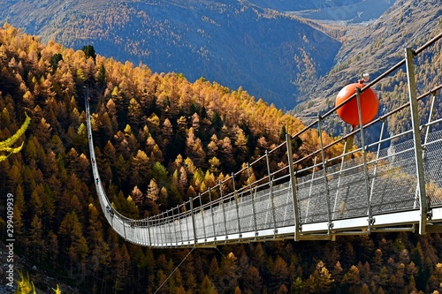 Charles kuonen suspension bridge photo