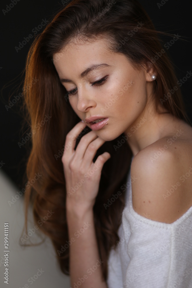 Beautiful young female brunette model Beautiful young female brunette model