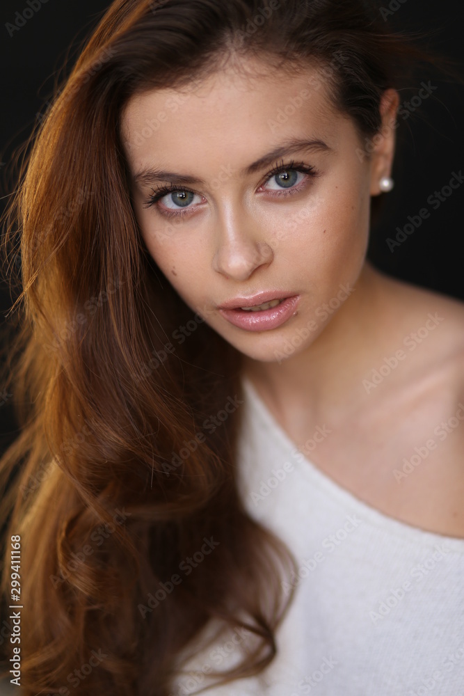 Beautiful young female brunette model Beautiful young female brunette model