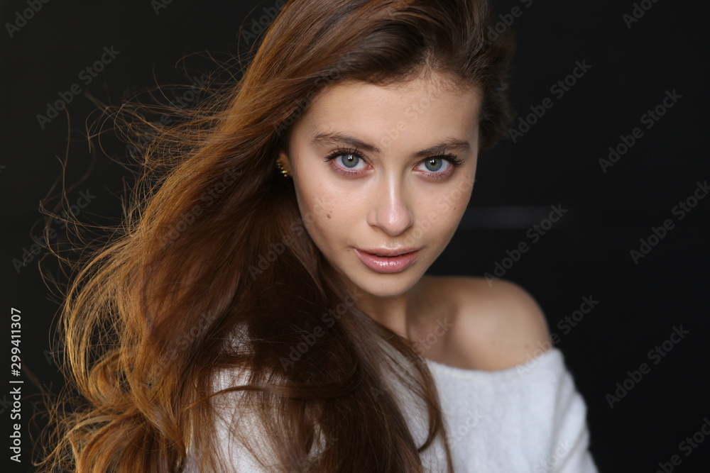 Beautiful young female brunette model Beautiful young female brunette model