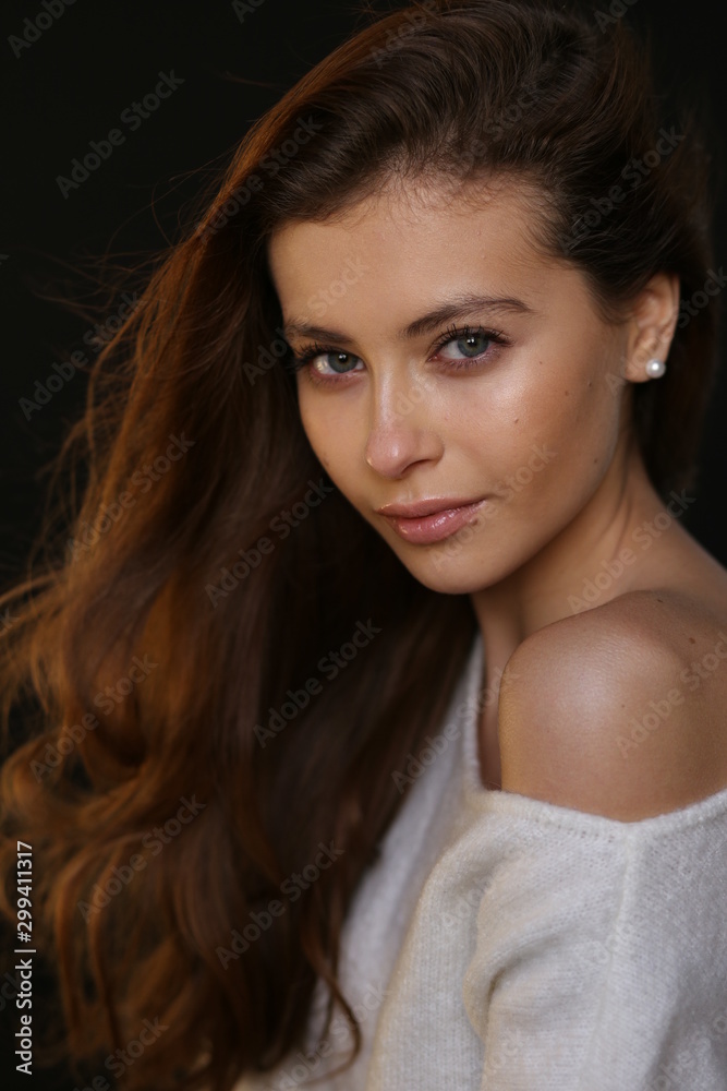 Beautiful young female brunette model Beautiful young female brunette model