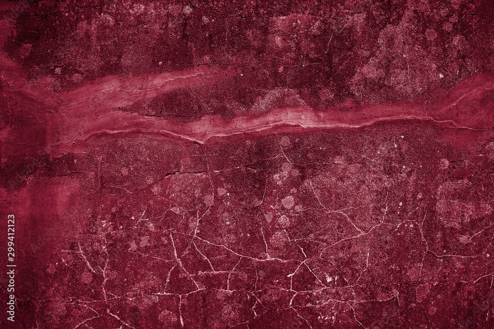 decorative red grunge concrete texture with cracks background