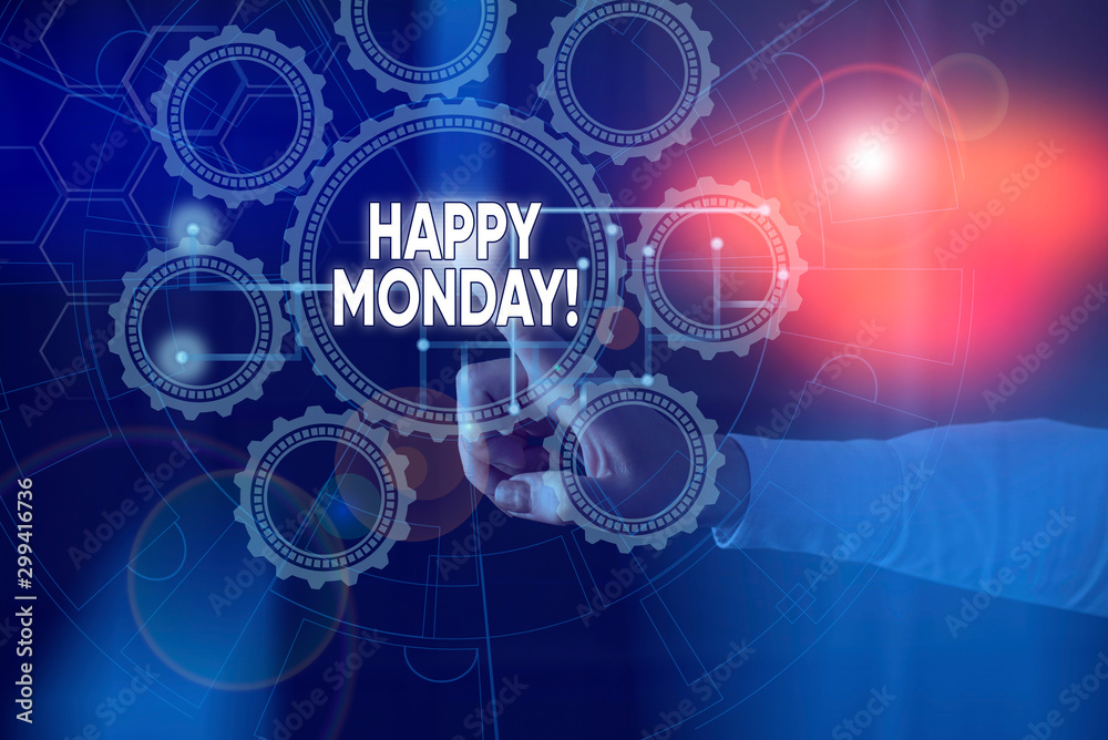 Handwriting text Happy Monday. Conceptual photo telling that demonstrating order to wish him great new week Picture photo system network scheme modern technology smart device Handwriting text Happy Monday. Conceptual photo telling that demonstrating order to wish him great new week Picture photo system network scheme modern technology smart device