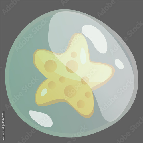 Vector illustration of a star cartoon drawing.