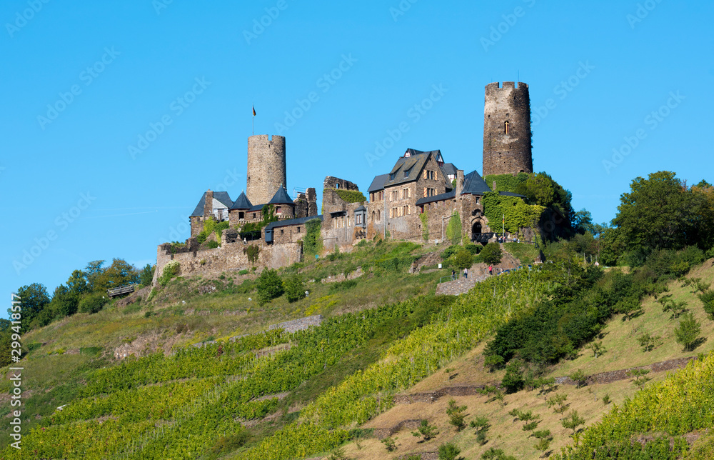 View of the Burg Thurant castle, near Alken, Moselle, district Mayen Koblenz, Rhineland Palatinate, Germany, Europe