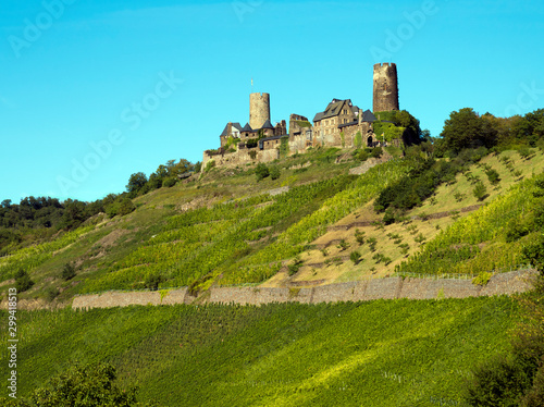 View of the Burg Thurant castle, near Alken, Moselle, district Mayen Koblenz, Rhineland Palatinate, Germany, Europe
