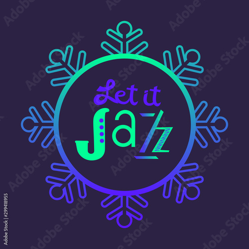 Jazz fest hand drawn neon color music vector icon
