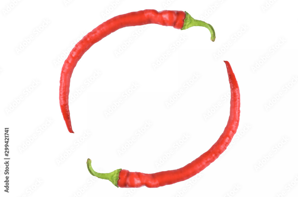 Red hot chilli pepper spice Piri Piri isolated on white background in ...