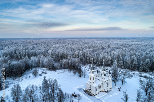 Orthodox church in the wint...