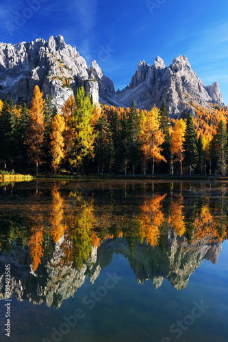 Autumn landscape in Cadini di Misurina, Dolomites, Italy, Europe