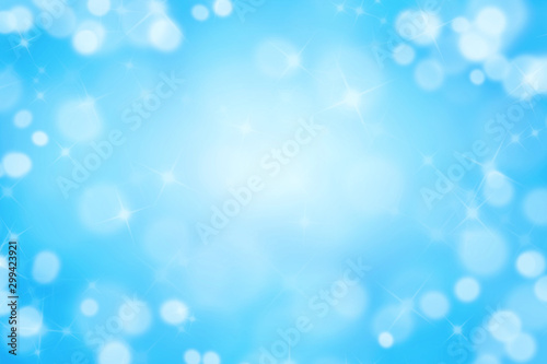 Christmas art abstract background on blue.