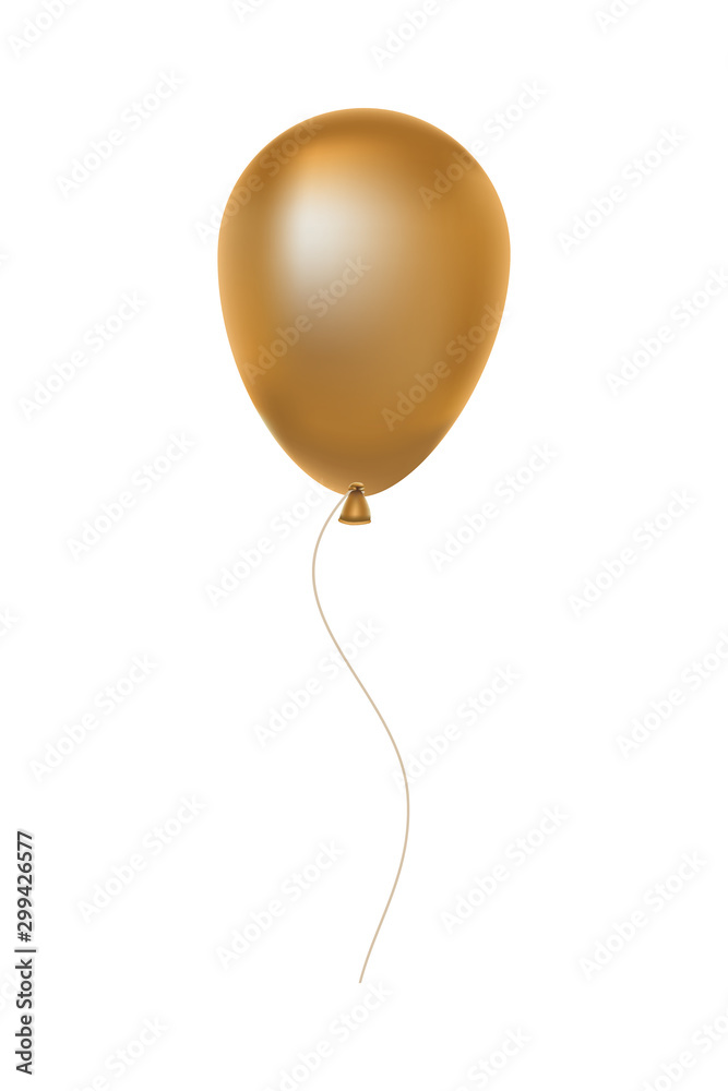 golden balloon helium floating decorative icon golden balloon helium floating decorative icon