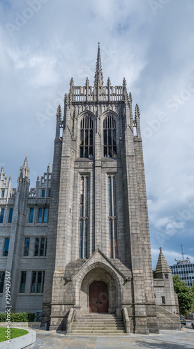 Aberdeen / Szkocja - 29 sierpień 2019: Marischal College w Aberdeen 