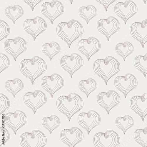 Abstract Hearts on a light background