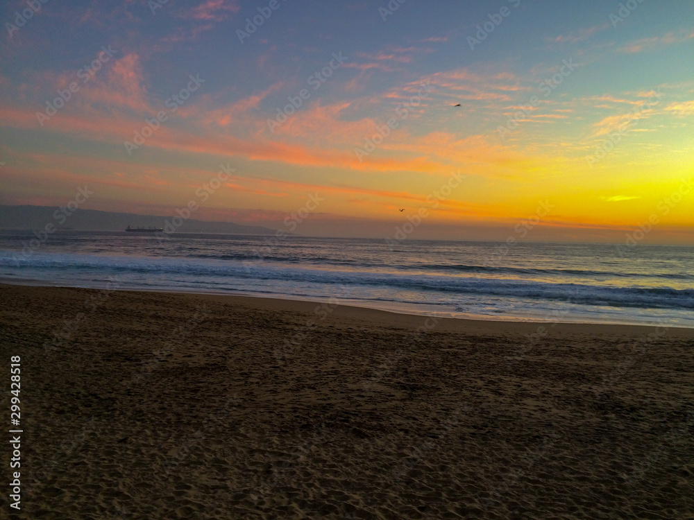 sunset on the beach