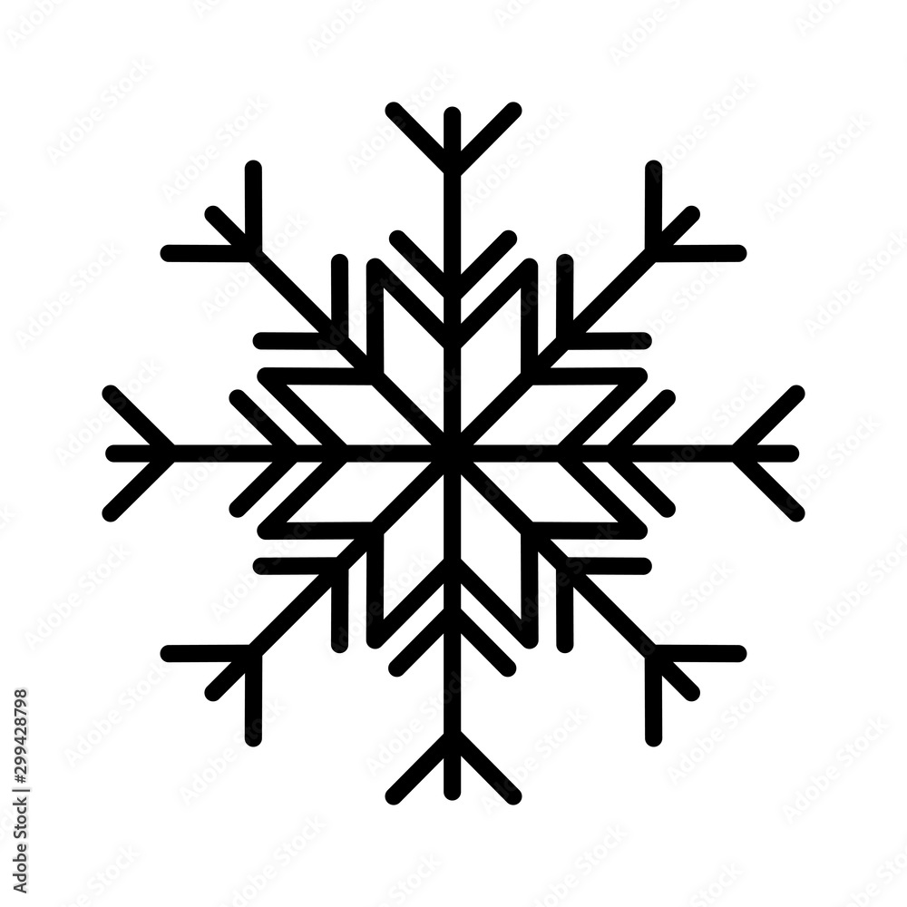Fototapeta premium happy merry christmas snowflake icon