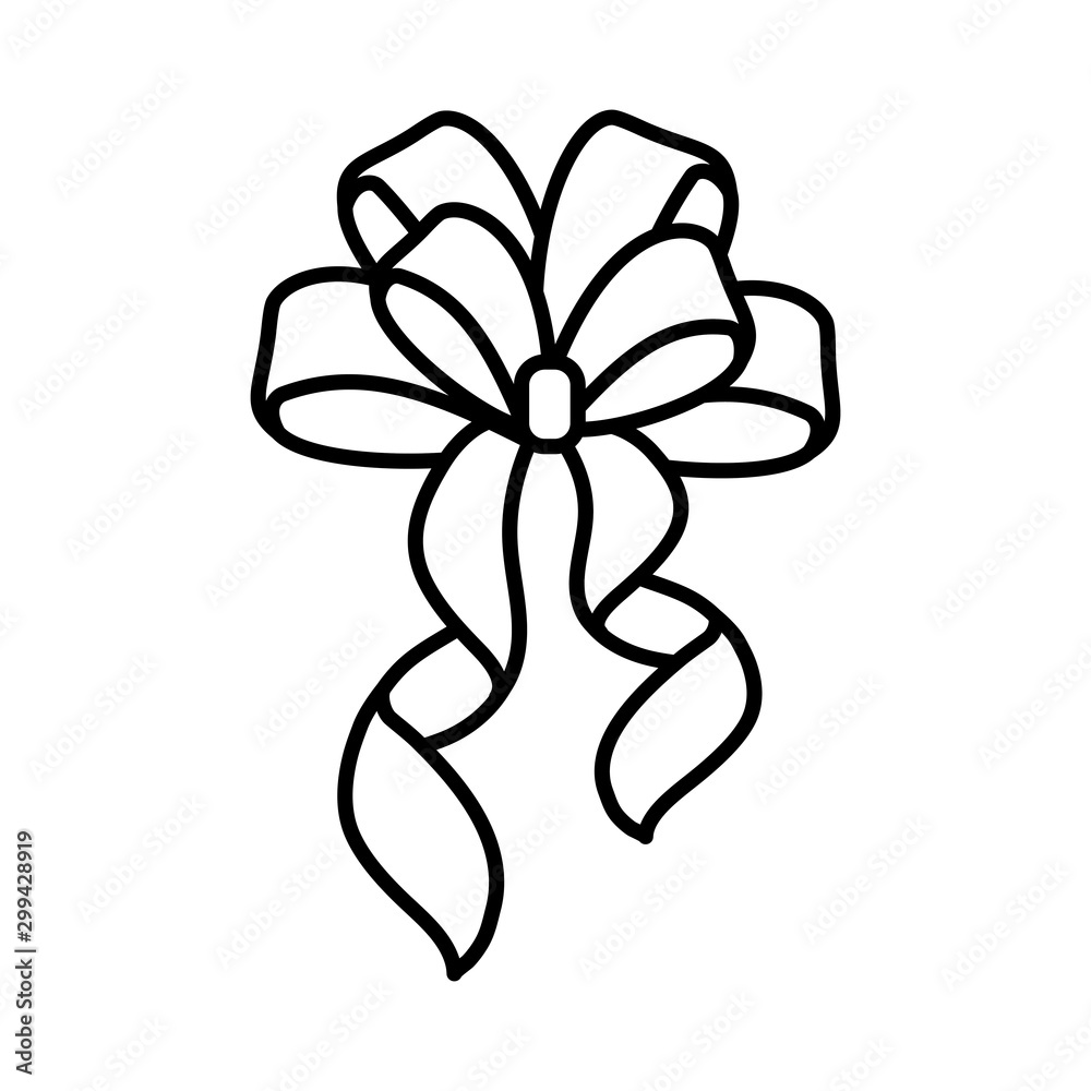 Naklejka premium bow tie ribbon decorative icon