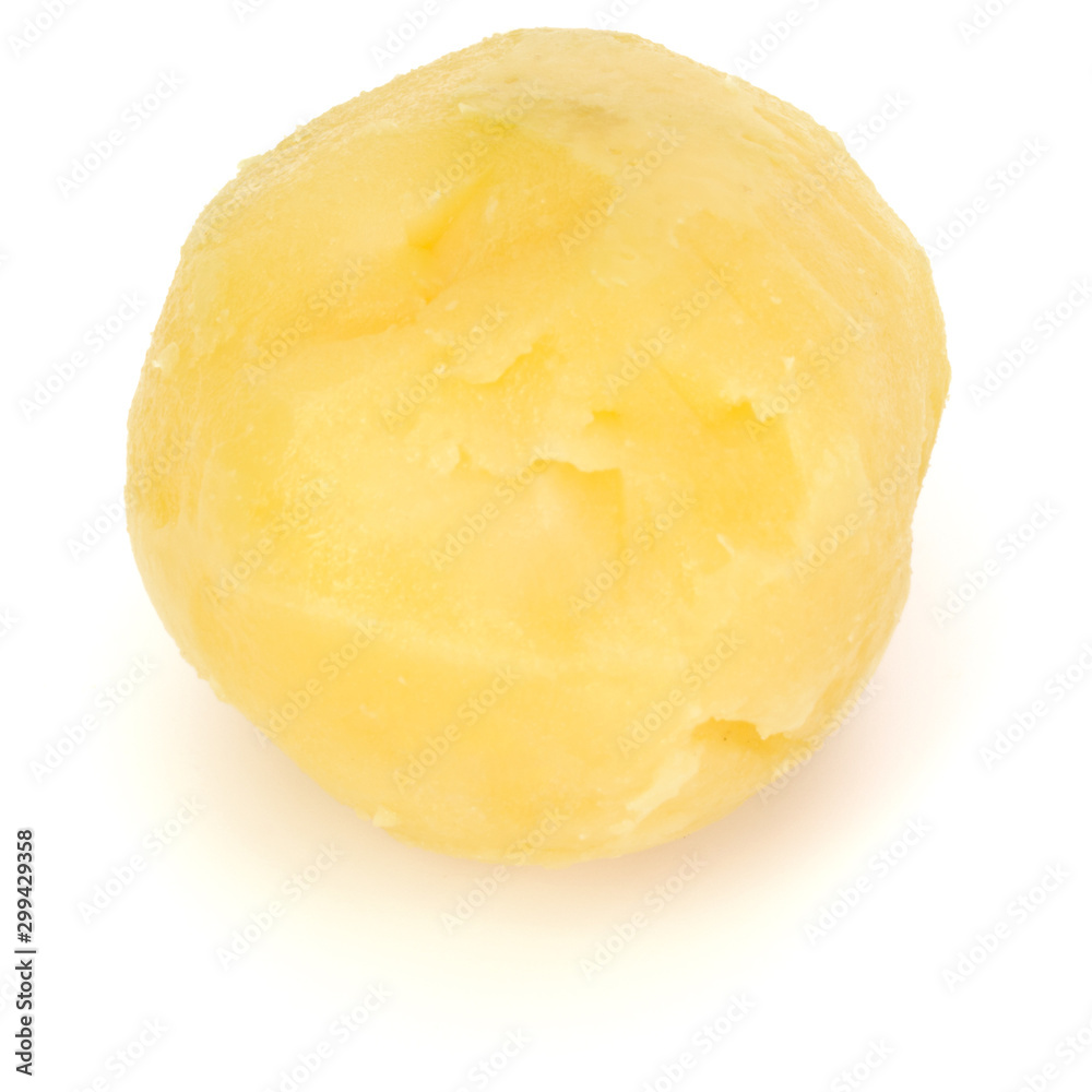 one boiled peeled potato isolated on white background cutout one boiled peeled potato isolated on white background cutout