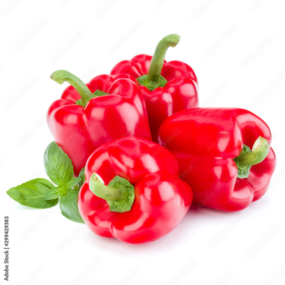 one sweet bell pepper isolated on white background cutout one sweet bell pepper isolated on white background cutout