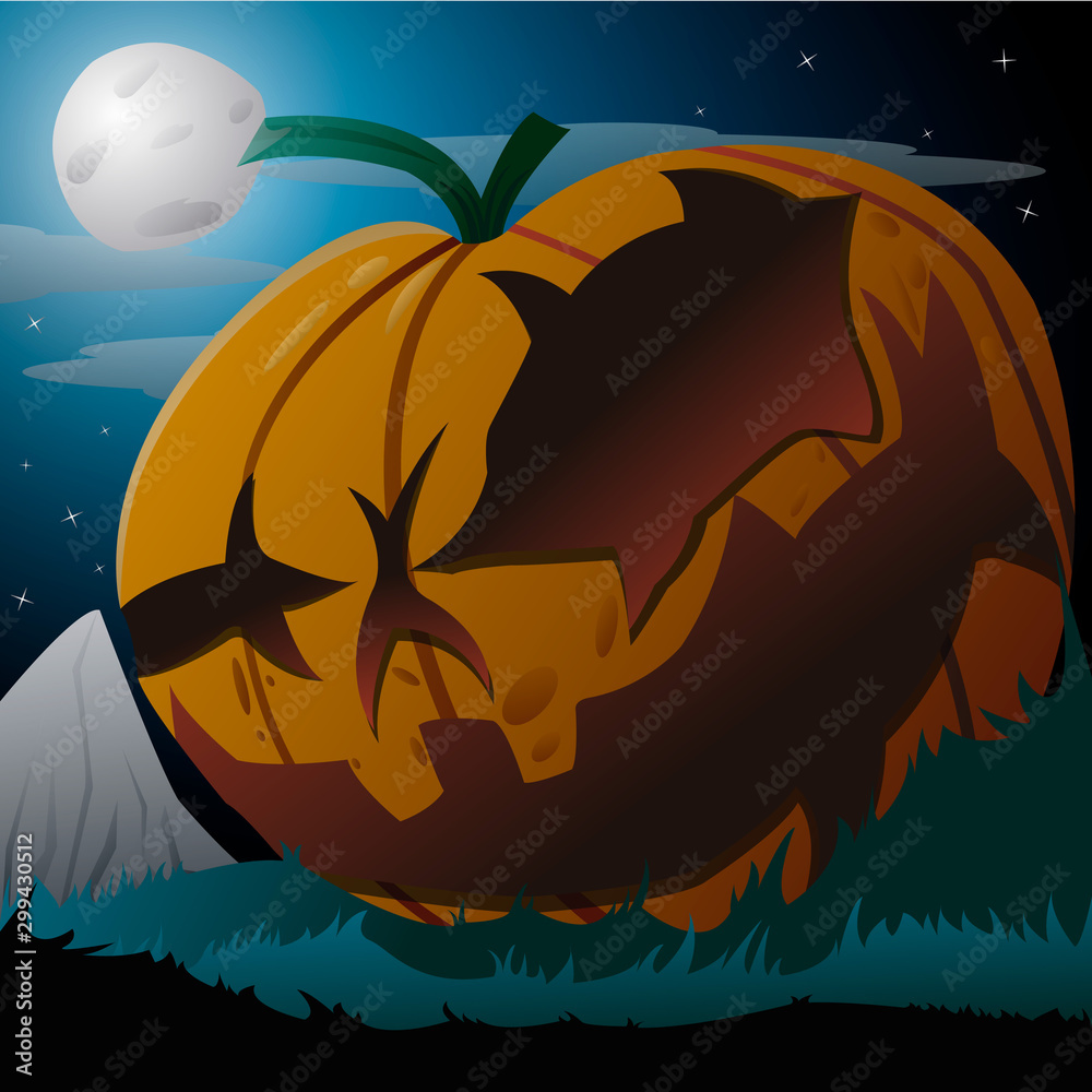 Naklejka premium Calabaza de Halloween