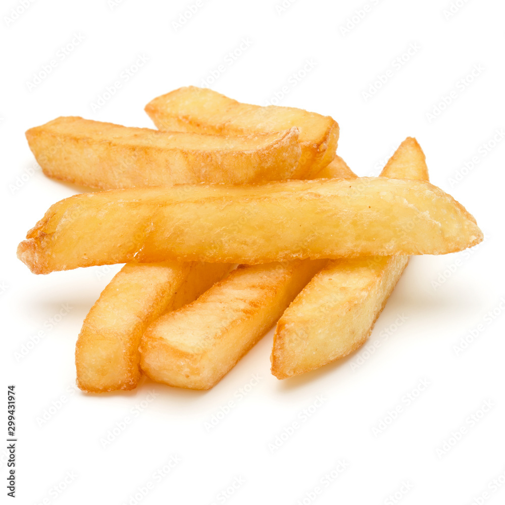 French Fried Potatoes isolated on white background French Fried Potatoes isolated on white background
