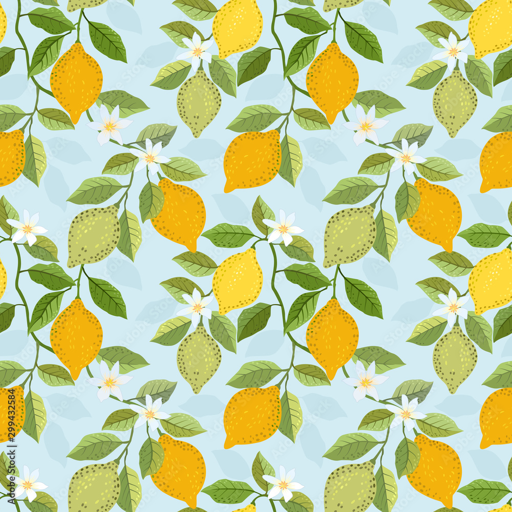 Lemon fruits Seamless Pattern background. Lemon fruits Seamless Pattern background.