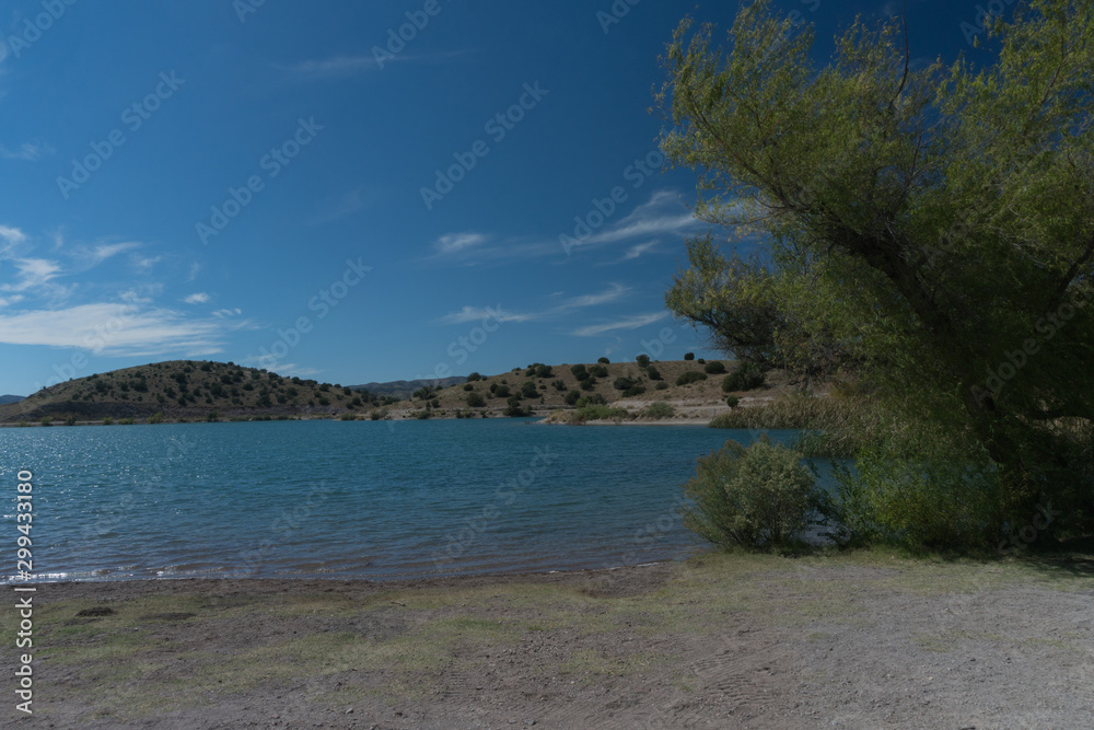 View of Bill Evans Lake near Silver City in New Mexico.