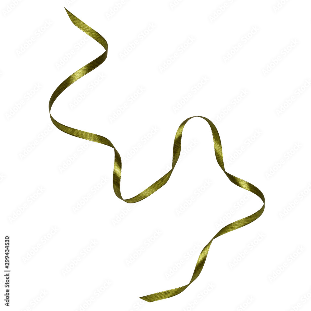 Shiny satin ribbon in green color isolated on white background close up .Ribbon image for decoration design. Shiny satin ribbon in green color isolated on white background close up .Ribbon image for decoration design.