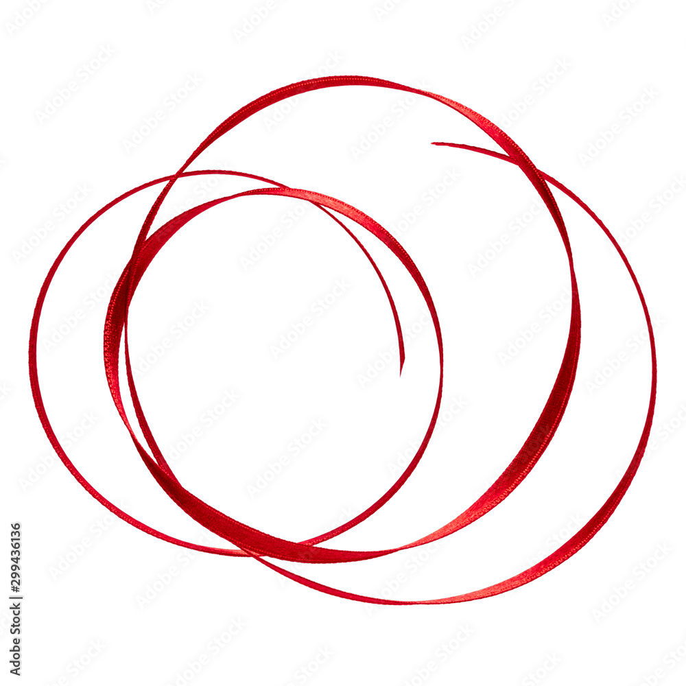 Shiny satin ribbon in red color isolated on white background close up .Ribbon image for decoration design. Shiny satin ribbon in red color isolated on white background close up .Ribbon image for decoration design.