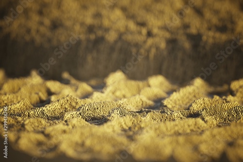 voxel sand dunes desert miniature computer generated illustration photo