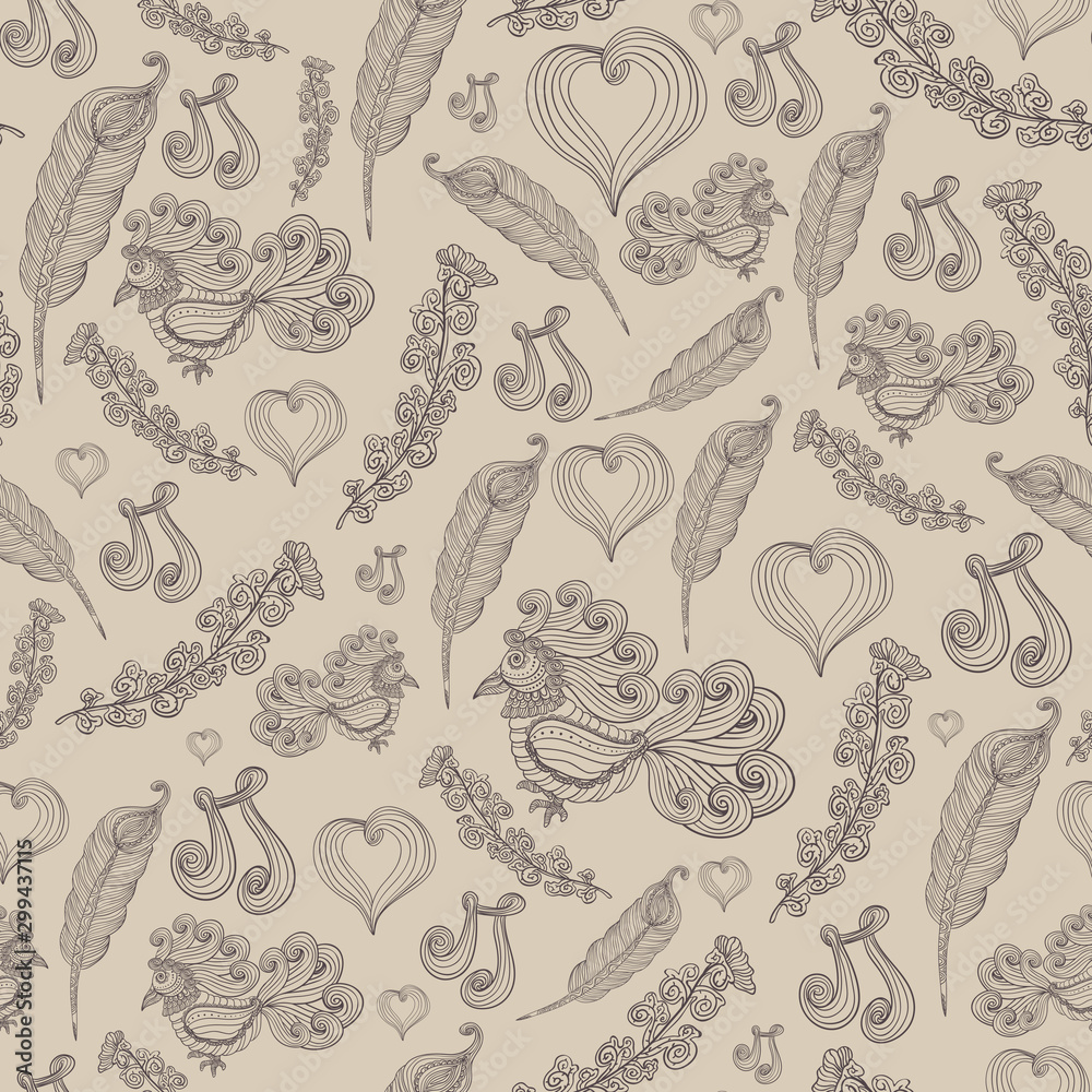 Seamless pattern with bird Seamless pattern with bird