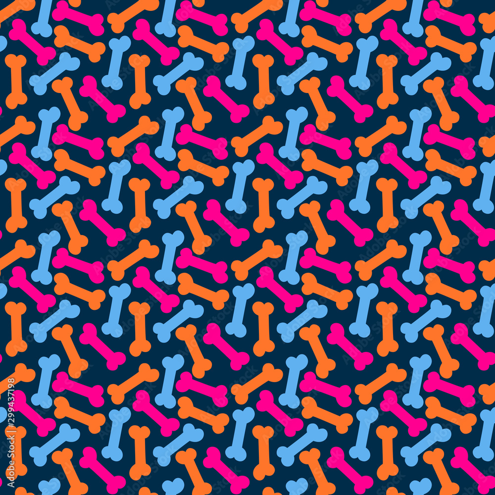 Seamless pattern with Dog Bone