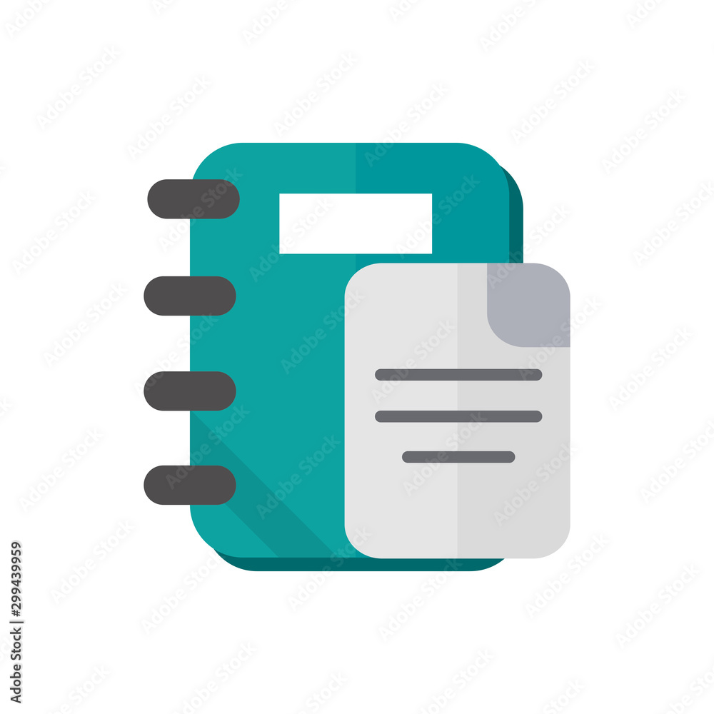 notebook and paper school and education icon notebook and paper school and education icon