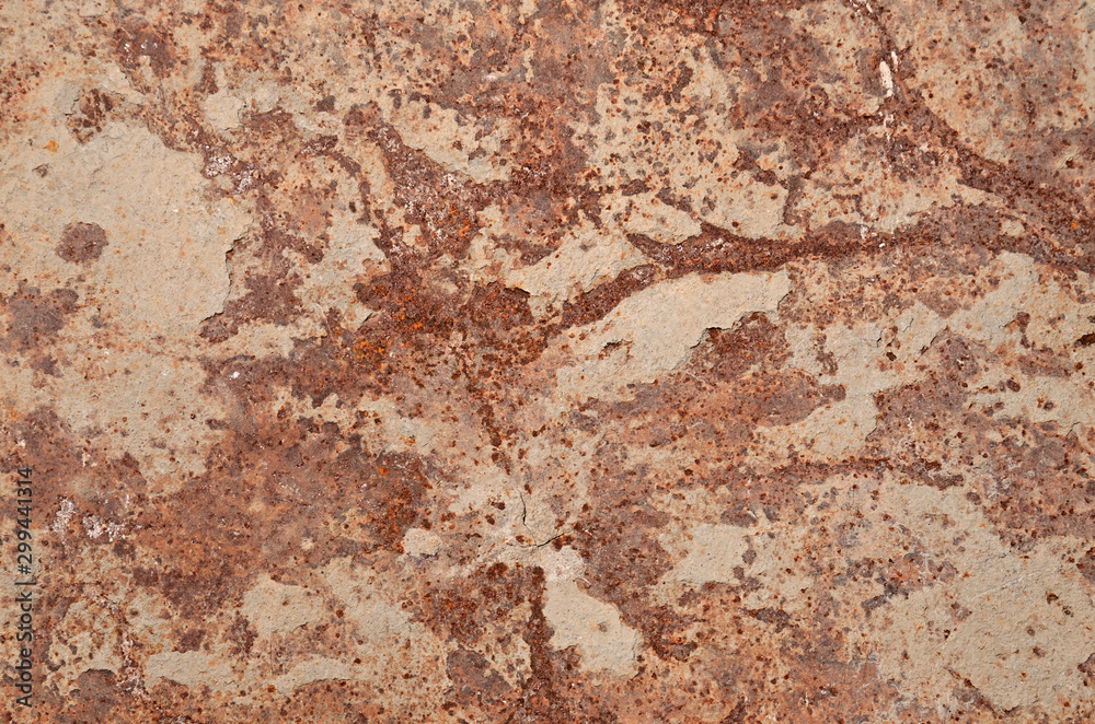 Cement on rusty metal for background Cement on rusty metal for background