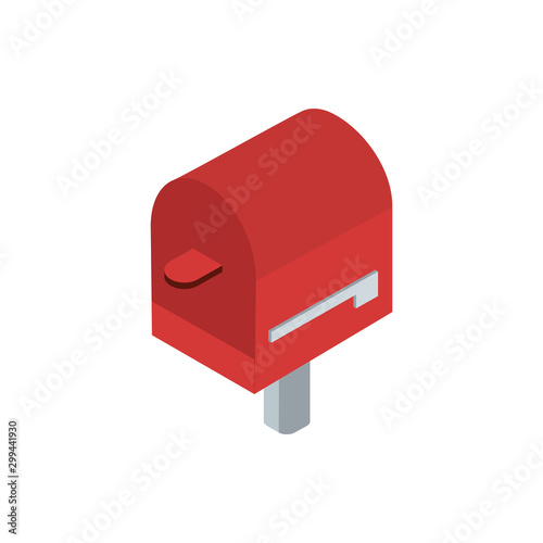mailbox stick correspondence postal mail isometric