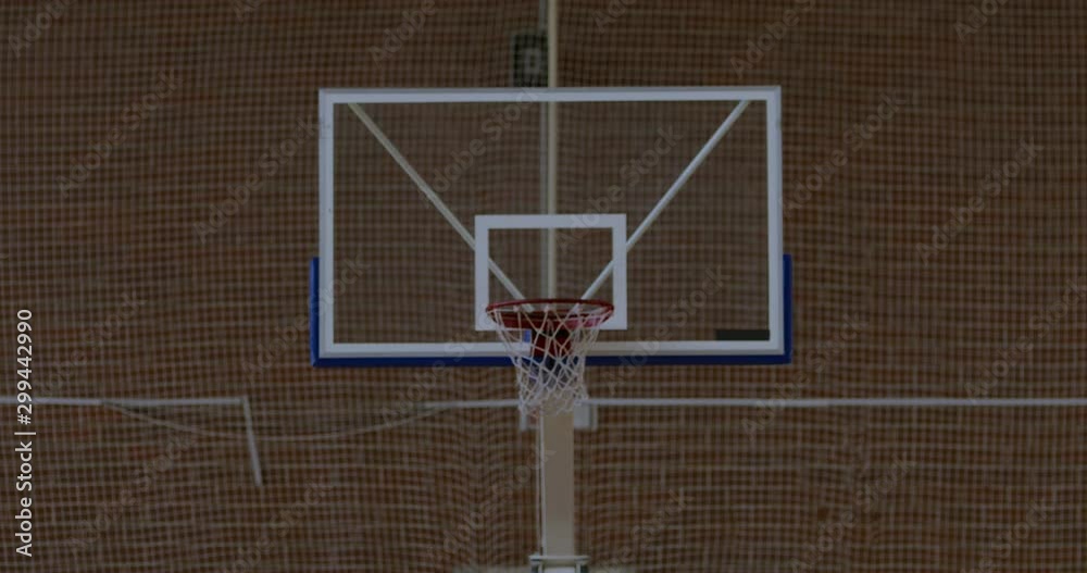 custom made wallpaper toronto digitalAfrican American black college male basketball player practicing shots alone on the indoor court. 4K UHD 120 FPS SLOW MOTION RAW Graded footage