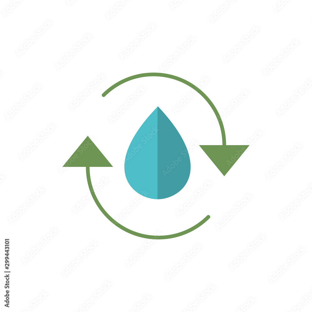 drop water recycle green energy icon drop water recycle green energy icon
