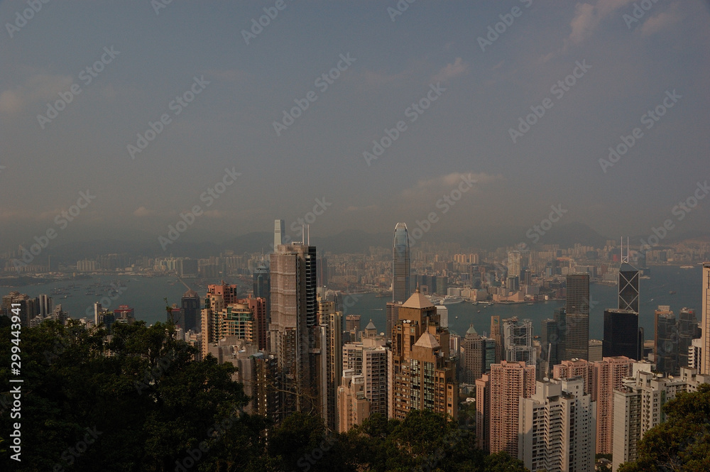 A view from Victoria peak in Hong Kong A view from Victoria peak in Hong Kong
