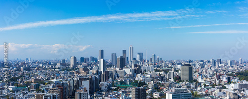 (東京都-風景パノラマ)展望台から望む池袋方面の風景２