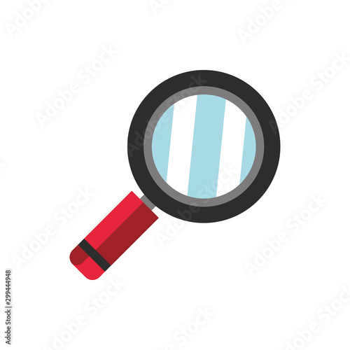 magnifying glass school and education icon