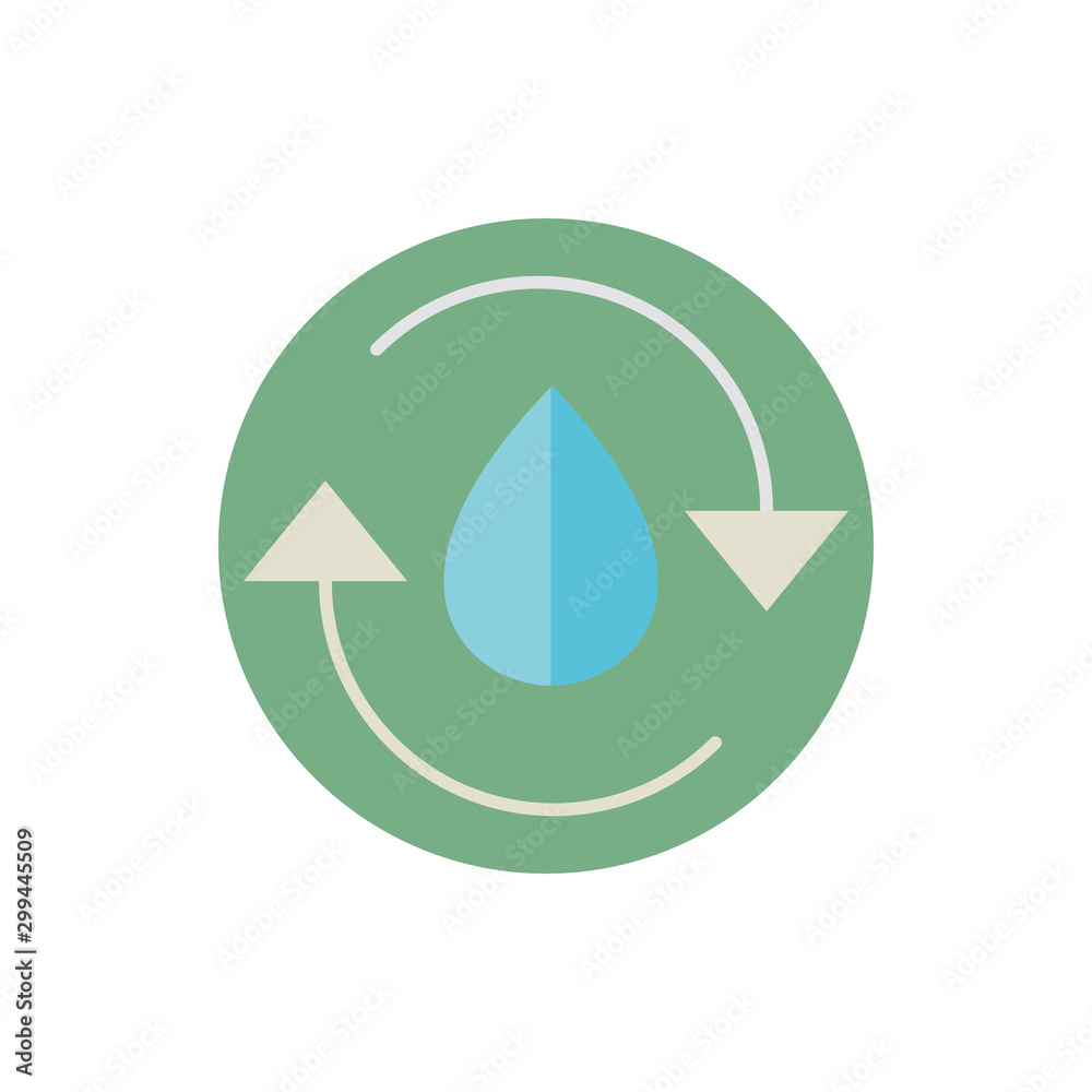 drop water recycle green energy block icon drop water recycle green energy block icon
